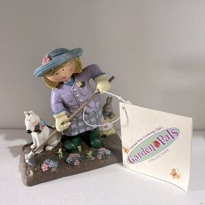 Garden Pals National Home Gardening Club Collection Gardening Woman Dog bunny